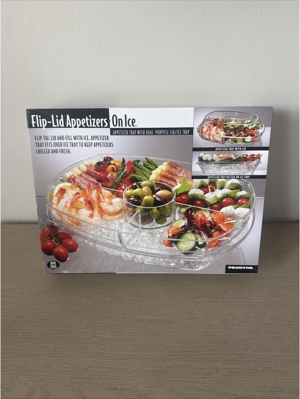 Prodyne SB5 Flip-Lid Appetizers on Ice with Dual Purpose Lid (Cover or Ice Tray)